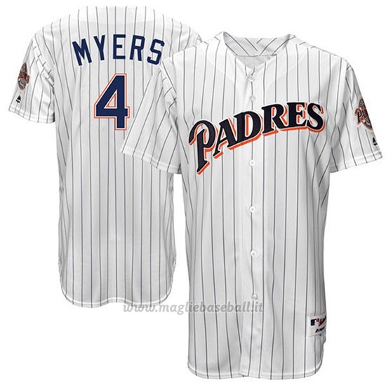 Maglia Baseball Uomo San Diego Padres San Diego Wil Meyers Bianco Turn Back The Clock